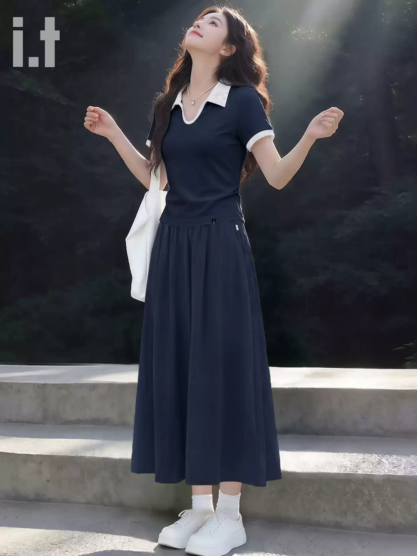 it FINGERCROXX时尚运动套装女夏2026新款淡人穿搭裤裙夏季套装A